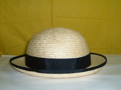画像2: 麦わら帽子　セーラー型　紺リボン